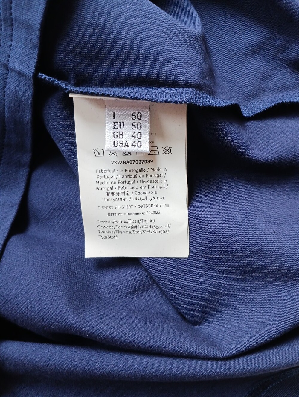 Moschino Bleu T Shirt Size US 40/M/ - Picture 3 of 4